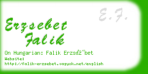 erzsebet falik business card